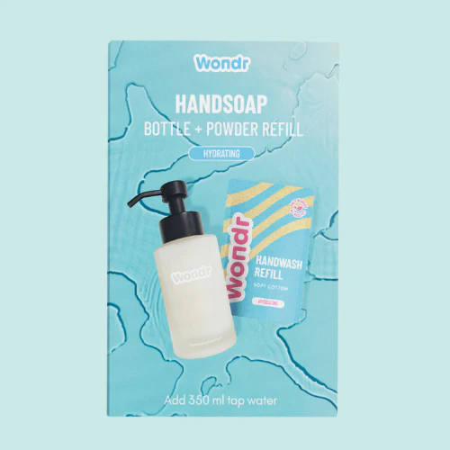 Wondr Handsoap bottle + refill soft cotton