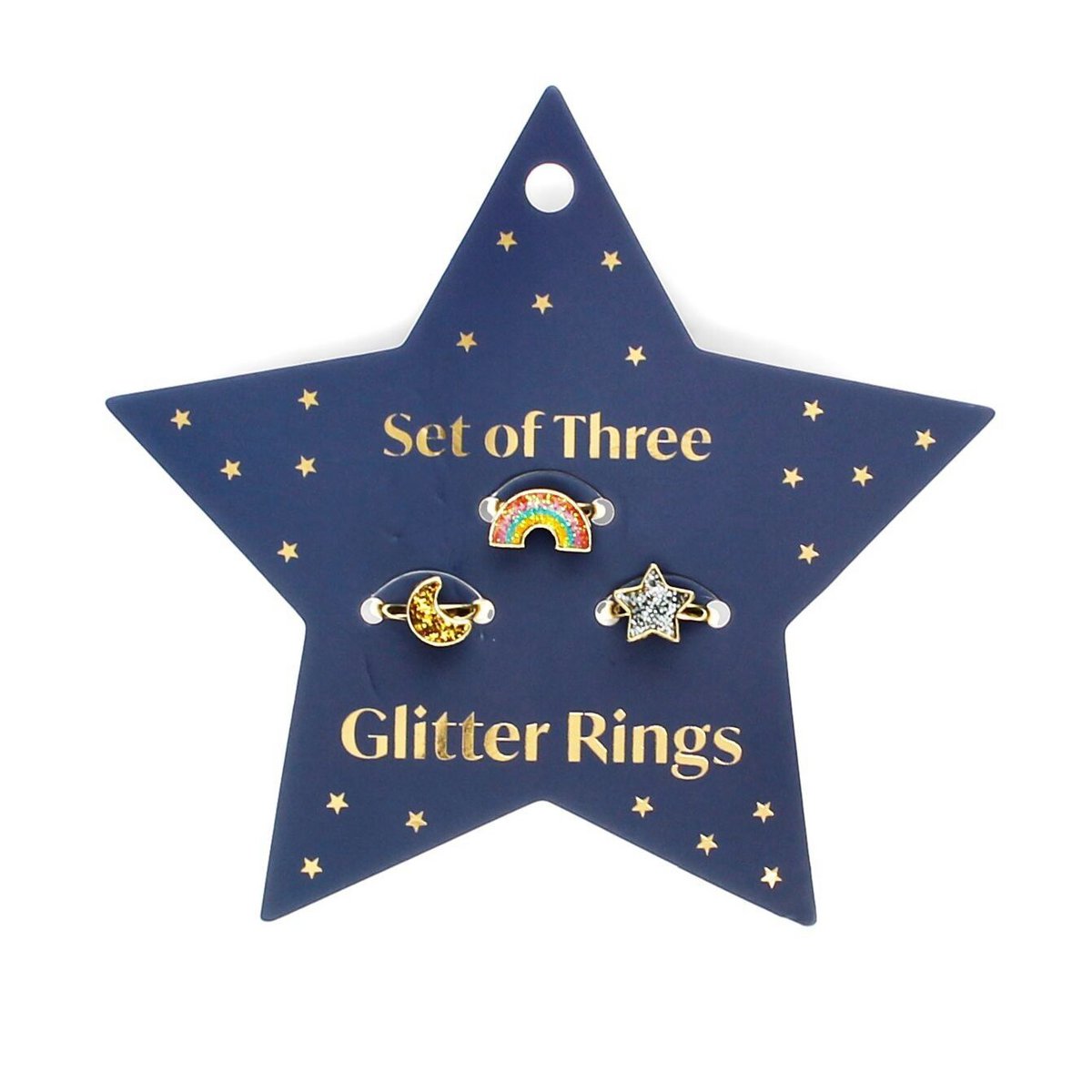 Glitterringen set van 3